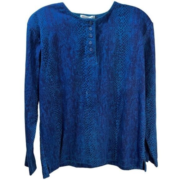 NWOT Rebecca Malone Animal Print Long Sleeve‎ Tops Medium - Picture 1 of 3
